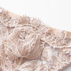 Darcy | Champagne Lace Garter Lingerie Set