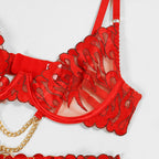Billie | Flame Embroidery Four-Piece Set