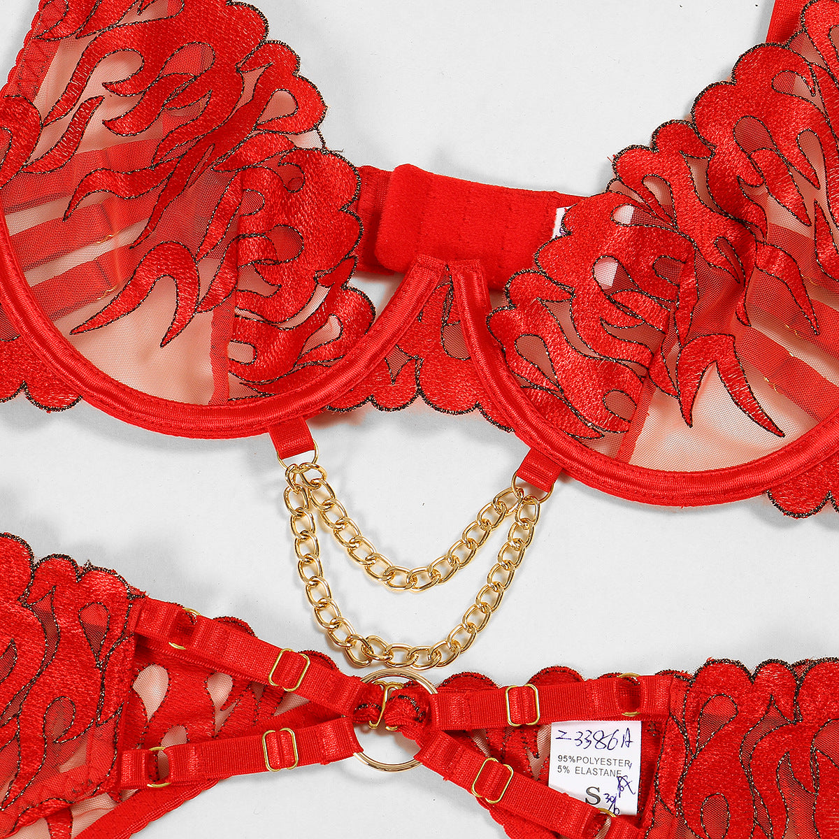 Billie | Flame Embroidery Four-Piece Set
