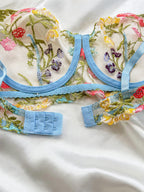 Angelica | Floral Embroidered Lingerie Set