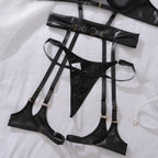 Stella | Leather Bra Set | Halter Neck Lingerie