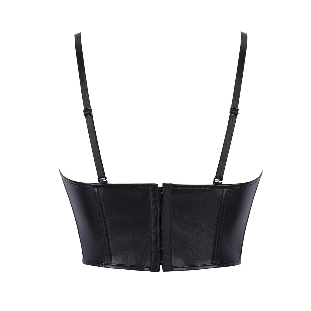 Jasmine | Faux Leather Lace-Up Corset