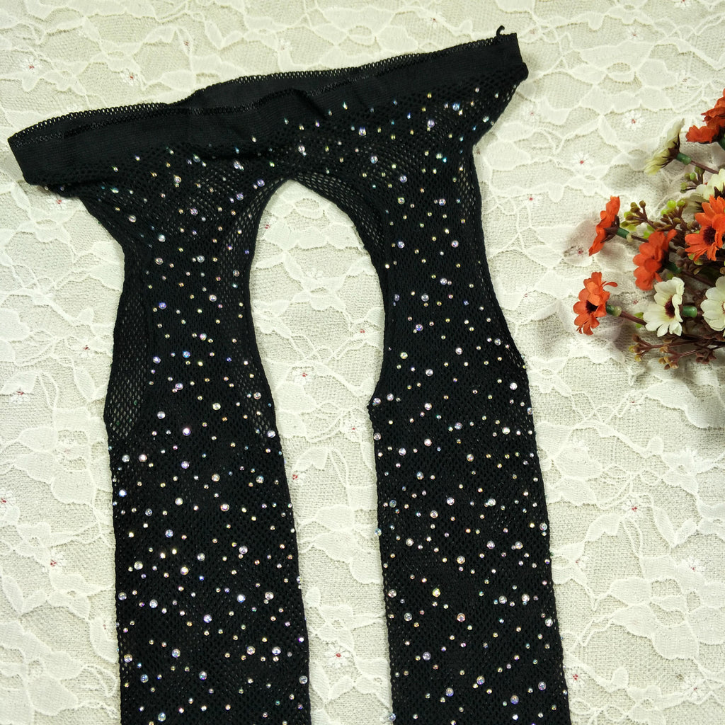 Celeste | Crystal Fishnet Tights