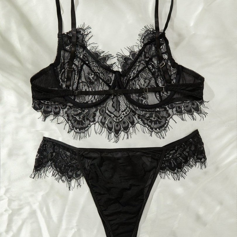 Lucy | Eyelash Lace Curve Lingerie Set