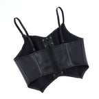 Jasmine | Faux Leather Lace-Up Corset