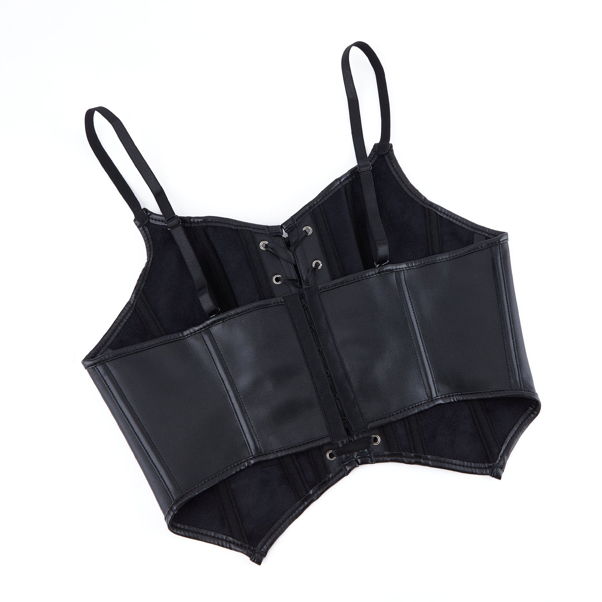 Jasmine | Faux Leather Lace-Up Corset