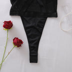 Selene | Sheer High Neck Ring Detail Bodysuit