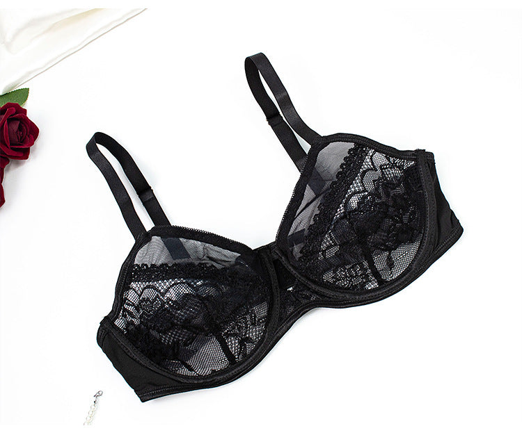 Freya | Embroidered Lace Three-Piece Lingerie Set