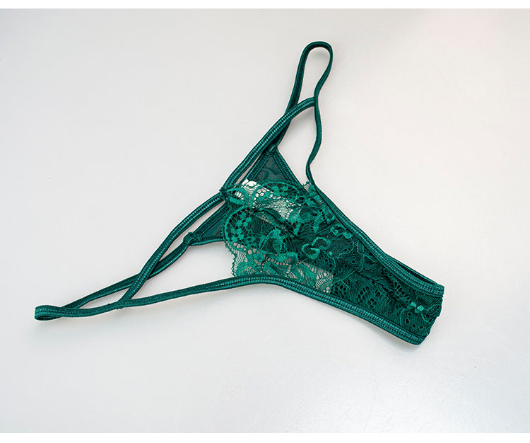 Cyrene | Emerald Lace Garter Set