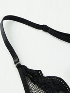 Seraphine | Plunge Lace Open Bodysuit