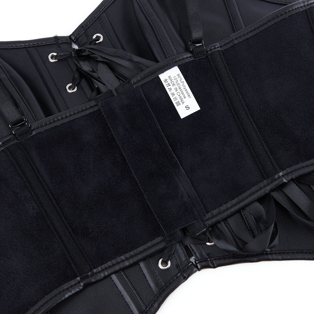 Jasmine | Faux Leather Lace-Up Corset