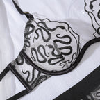 Circe | Serpentine Lace Lingerie Set with Stockings