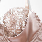 Darcy | Champagne Lace Garter Lingerie Set