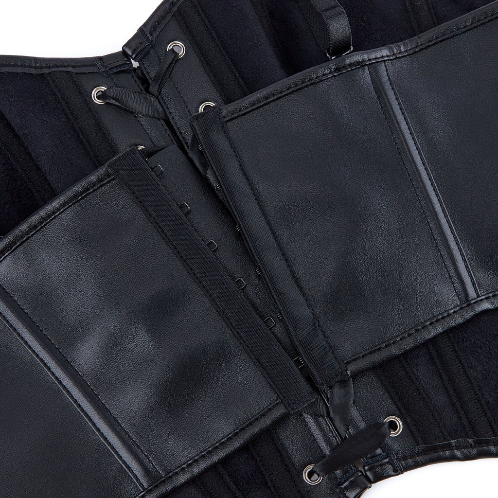 Jasmine | Faux Leather Lace-Up Corset