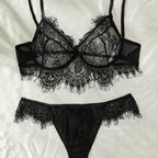 Lucy | Eyelash Lace Curve Lingerie Set