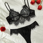 Lucy | Eyelash Lace Curve Lingerie Set